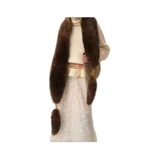 Chain-Embellished Scarf