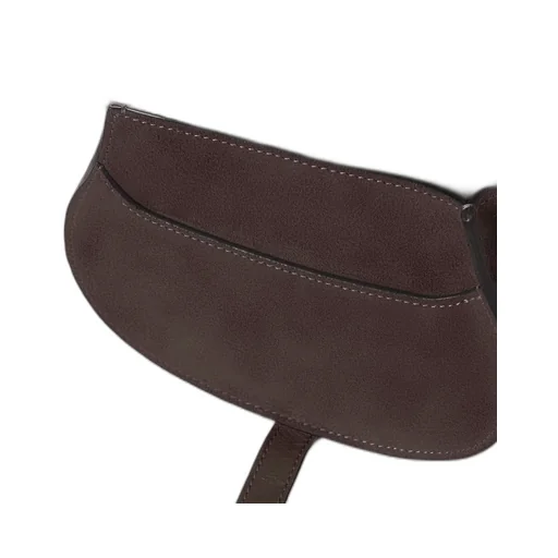 Small Marcie Saddle Bag In Suede Leather