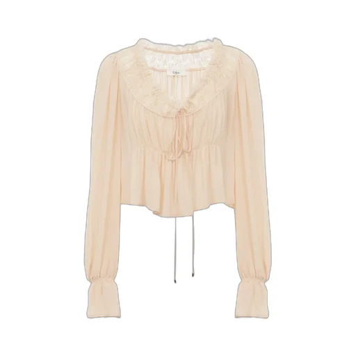 Lace-Trimmed Blouse