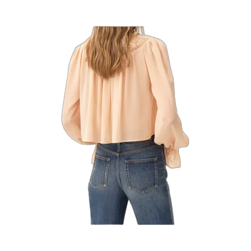 Lace-Trimmed Blouse