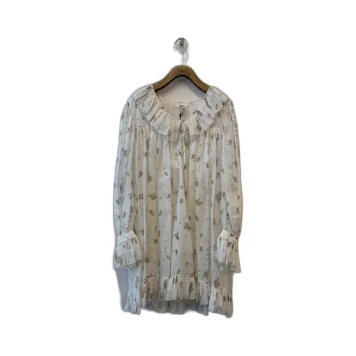 Gathered Long-Sleeve Mini Dress