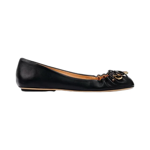 Embellished Ruffled Ballet Flats