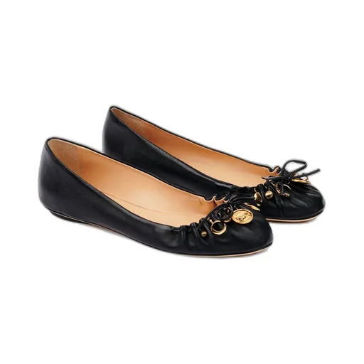 Embellished Ruffled Ballet Flats