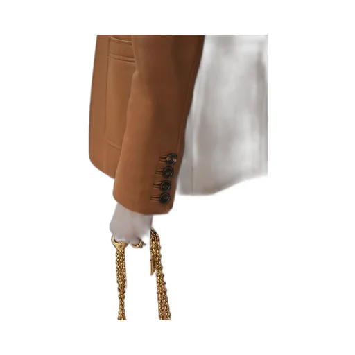 Patch-Pocket Leather Jacket
