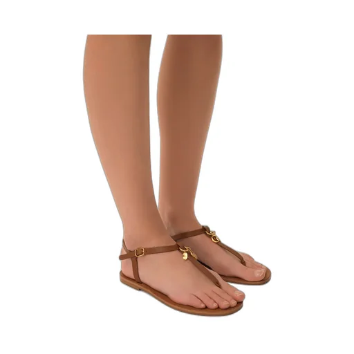 Leather Charm Sandals