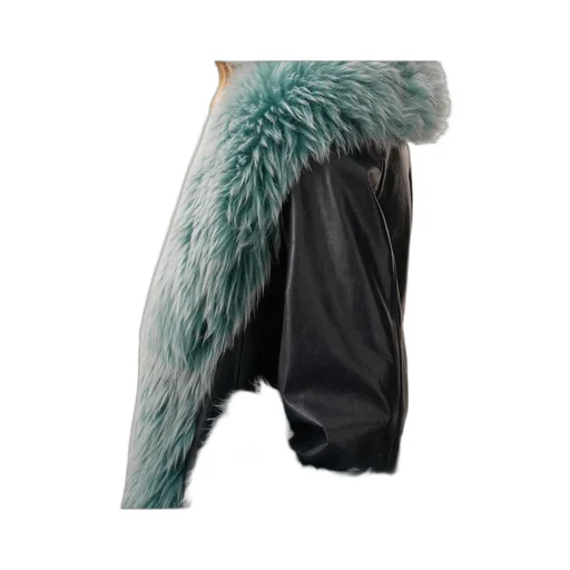 Long-Sleeved Leather Jacket
