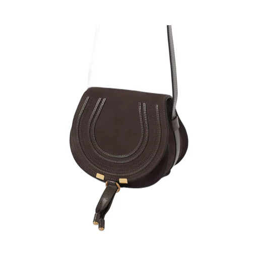 Small Marcie Saddle Bag In Suede Leather