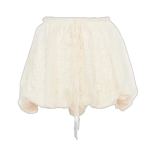 Floral-Lace Mini Bloomer Shorts