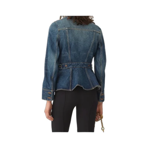 Denim Ruffled Equestrian Jacket