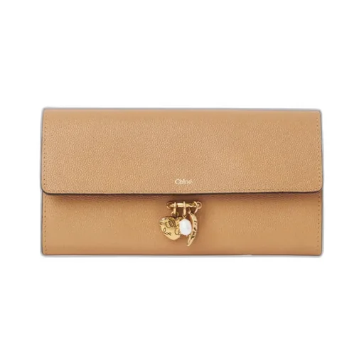 Charms Long Wallet With Flap In Grained Leather