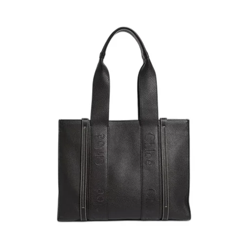 Woody Medium Leather Tote