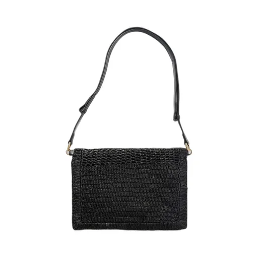 Summer Banana Flat Raffia Shoulder Bag