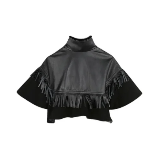 Buttoned Leather Jacket