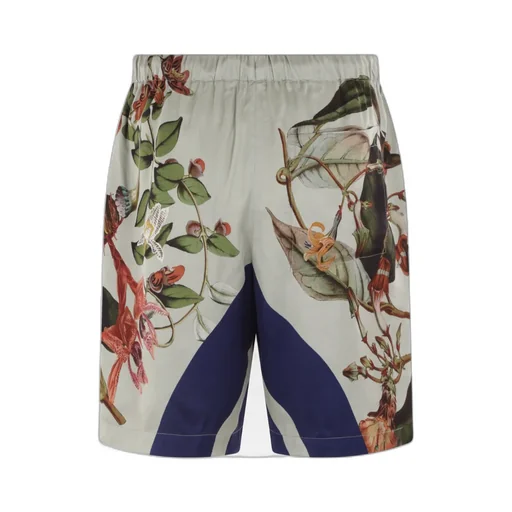 Graphic Printed Drawstring Shorts