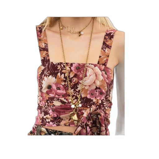 Front-Tie Cropped Tank Top