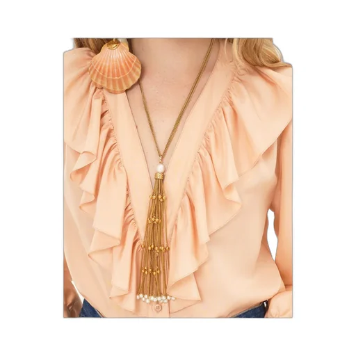 Ruffle Detailed Long-Sleeve Shirt