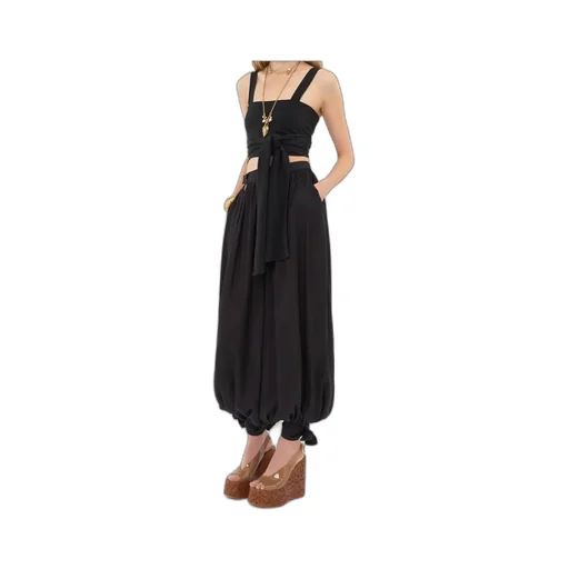 Crepe De Chine Cropped Top
