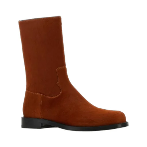 Round Head Spliced Short Boots