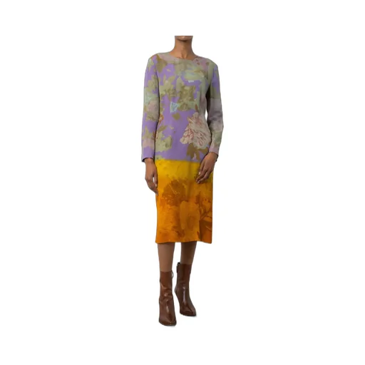 Round-Collar Long-Sleeved Dress