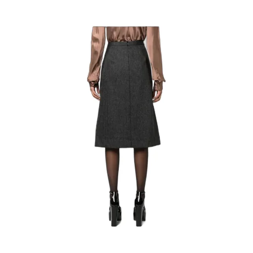 Split Half Skirt In Front Of High Waist