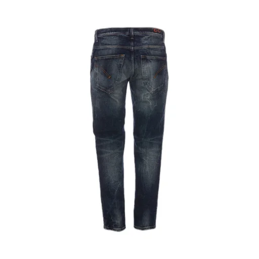Whiskering-Effect Straight Leg Jeans