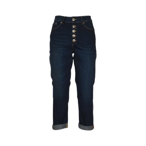 Koons Logo-Patch Tapered Cropped Jeans