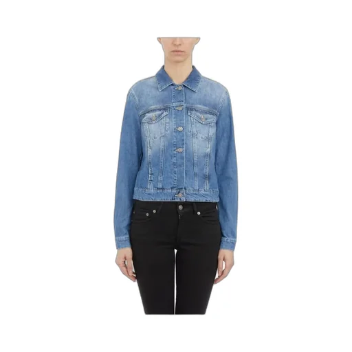 Long-Sleeved Denim Coat