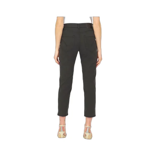 Logo-Patch Cropped Straight-Leg Jeans
