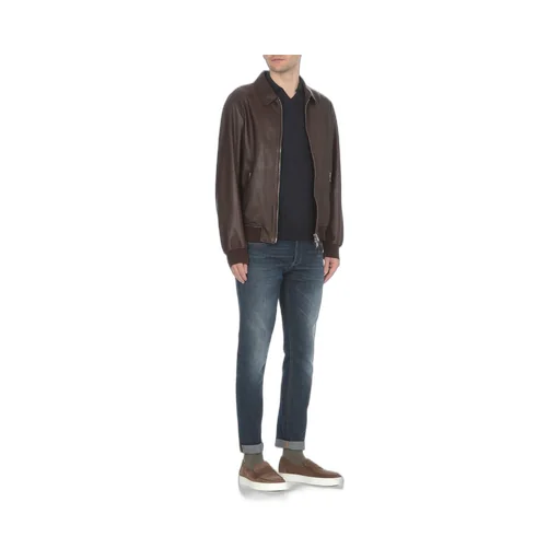 Mid-Rise Straight-Leg Stretched Jeans