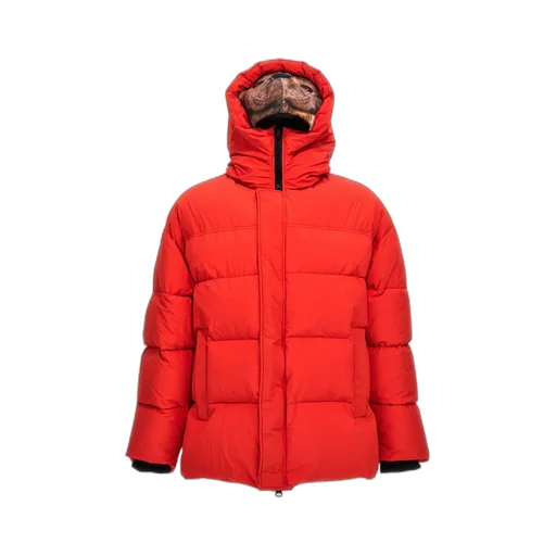 Padded Animal Motif-Hoodie Jacket