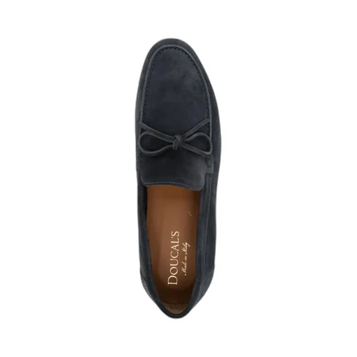 Lace-Up Suede Loafers
