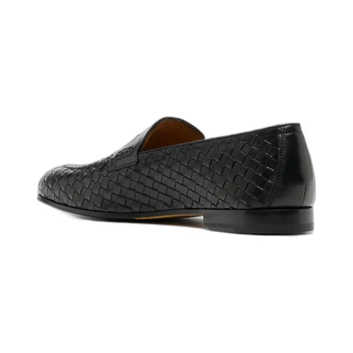 Woven Leather Penny Loafers