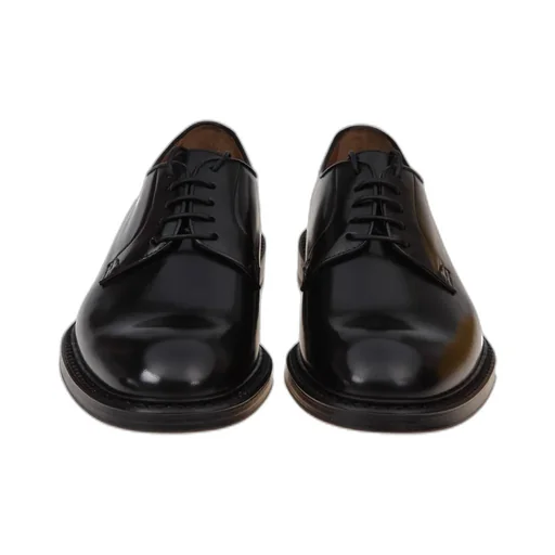 Round-Toe Lace-Up Derby Shoes