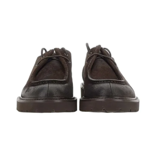 Round-Toe Lace-Up Loafers