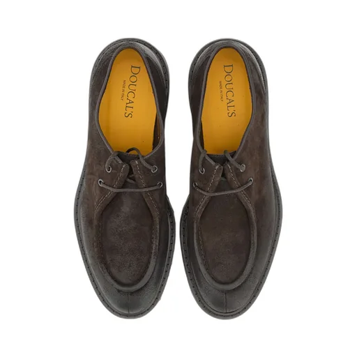 Round-Toe Lace-Up Loafers