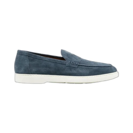 Penny-Slot Suede Loafers