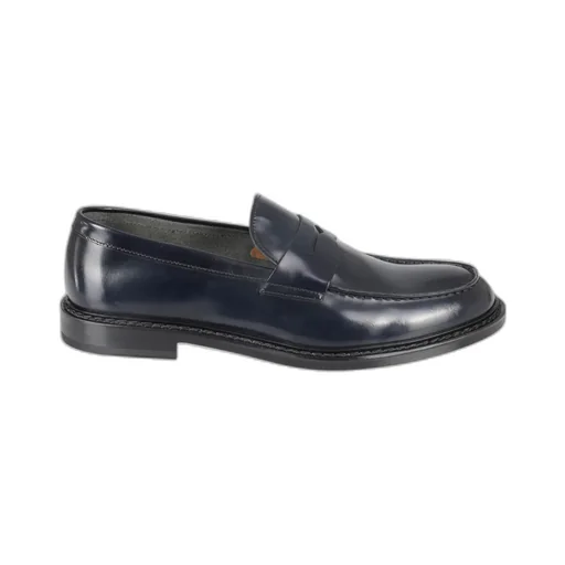 Almond-Toe Leather Loafers