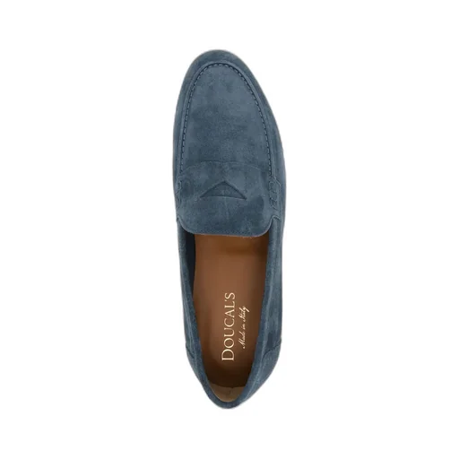 Penny-Slot Suede Loafers