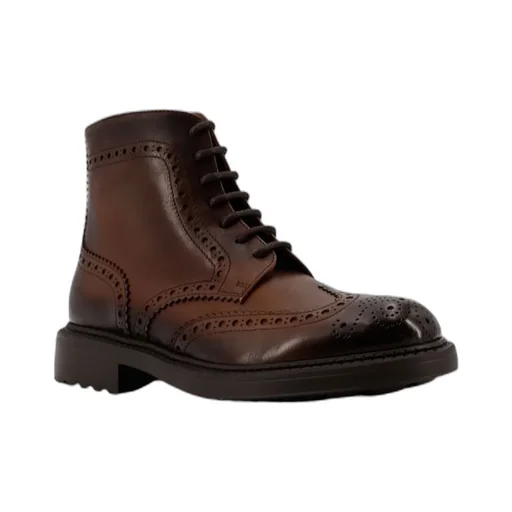 Lace-Up Brogue Boots