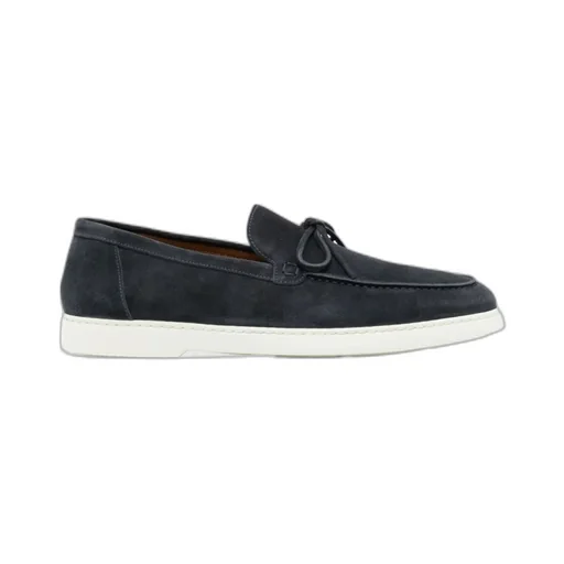 Lace-Up Suede Loafers