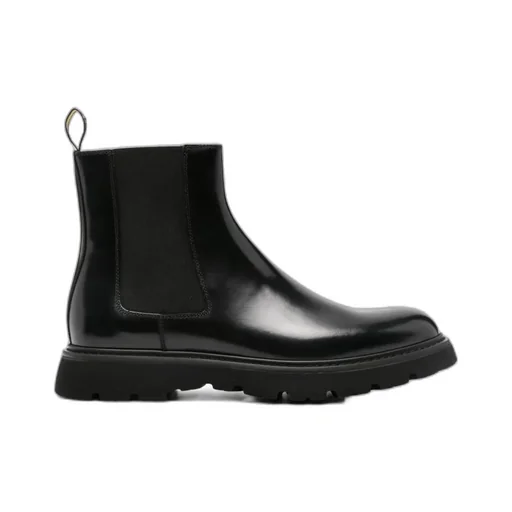 Round-Toe Slip-On Chelsea Boots