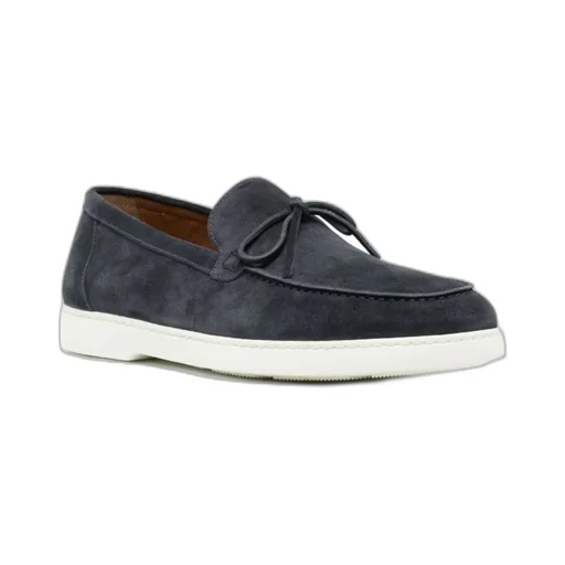 Lace-Up Suede Loafers