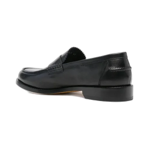 Pebbled-Leather Loafers