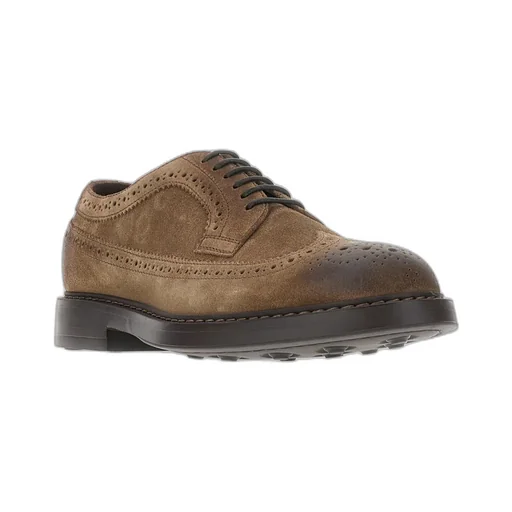 Round-Toe Lace-Up Brogues