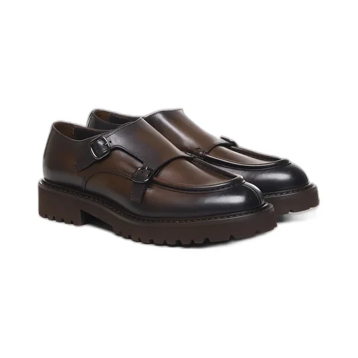 Double-Button Almond-Toed Casual Shoes