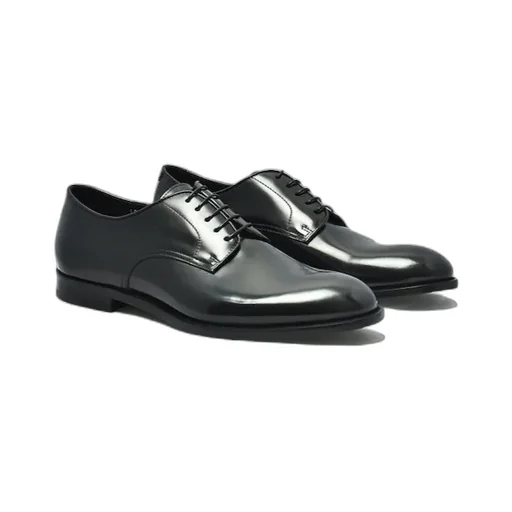 Round-Toe Lace-Up Oxford Shoes