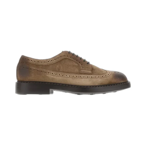 Round-Toe Lace-Up Brogues