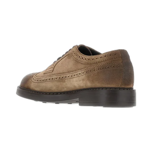 Round-Toe Lace-Up Brogues