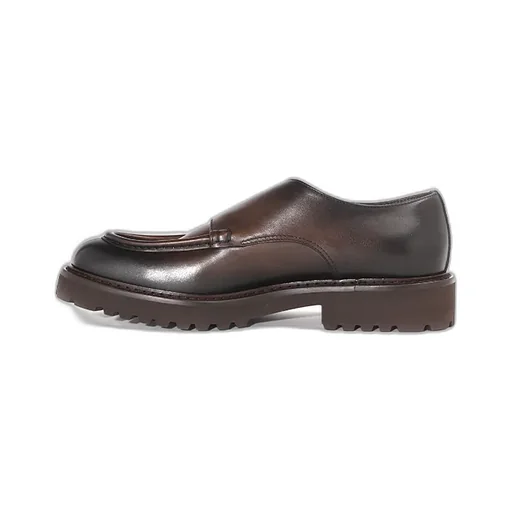 Double-Button Almond-Toed Casual Shoes