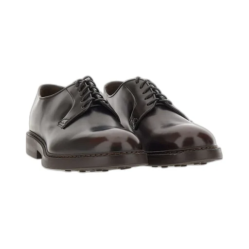 Round-Toe Lace-Up Derby Shoes